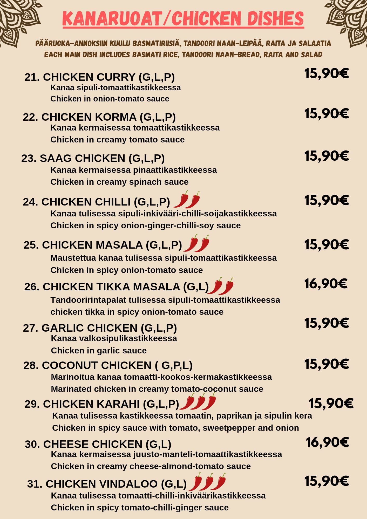 Ravintola Halesi menu page 4